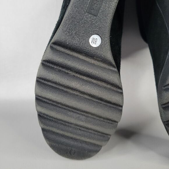 Donald J Pliner Maxxi Ankle Boots Wedge Lace Up Black Suede Size 8 M Faux Fur - Picture 13 of 14